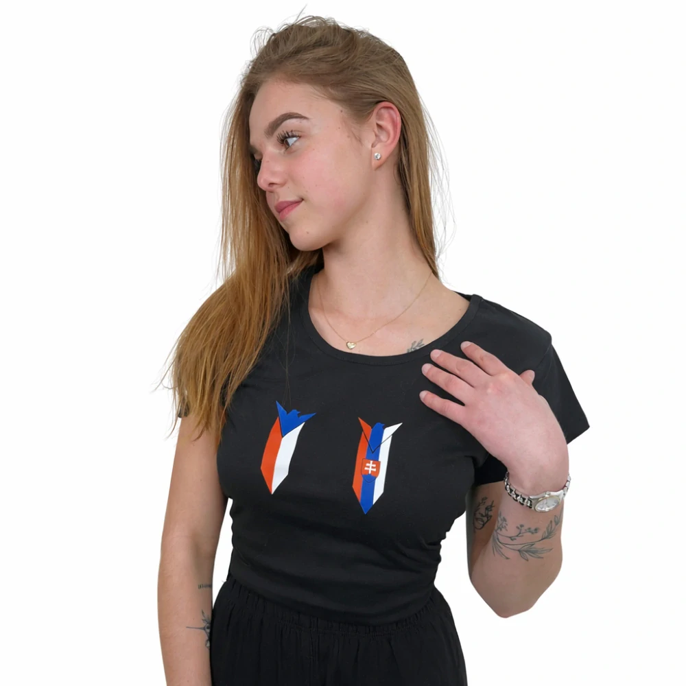 Dámské triko RAVEN československá vlajka