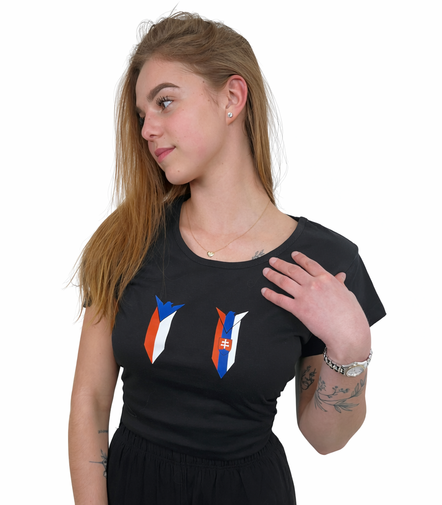 Dámské triko RAVEN československá vlajka