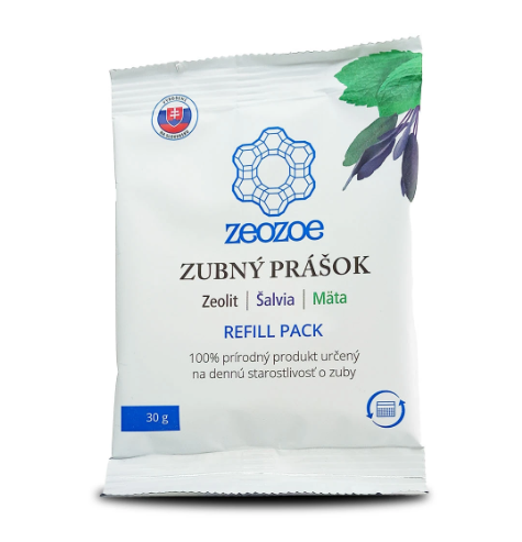Zubní prášek ZEOZOE REFILL (Péče, Ochrana, Neutralizace pH)