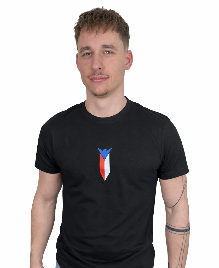 Pánské triko RAVEN česká vlajka