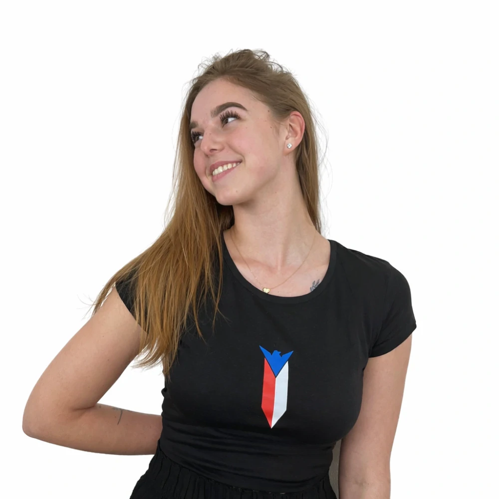 Dámské triko RAVEN česká vlajka