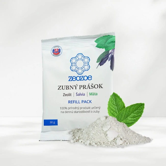 Zubní prášek ZEOZOE REFILL (Péče, Ochrana, Neutralizace pH)