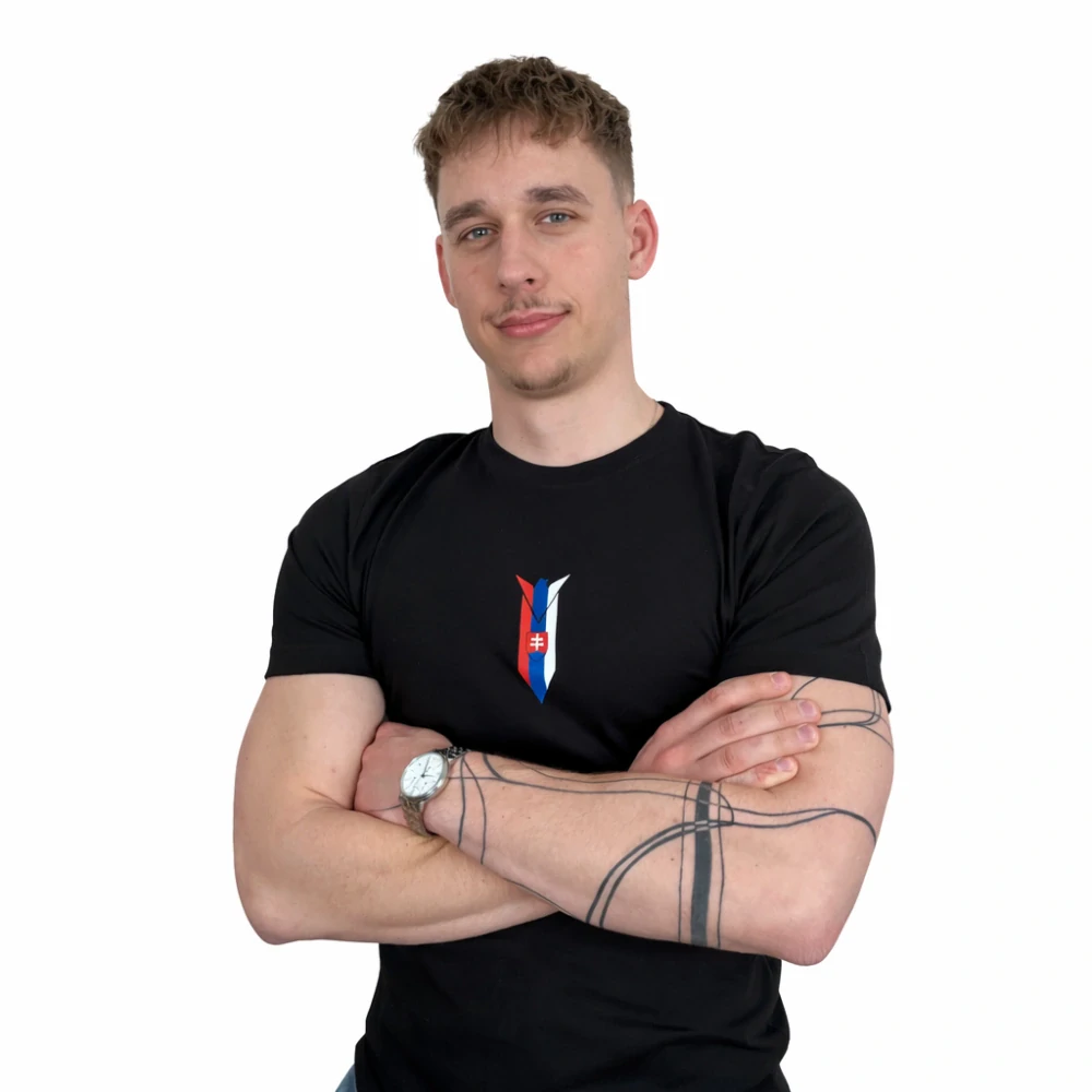 Pánské triko RAVEN slovenská vlajka