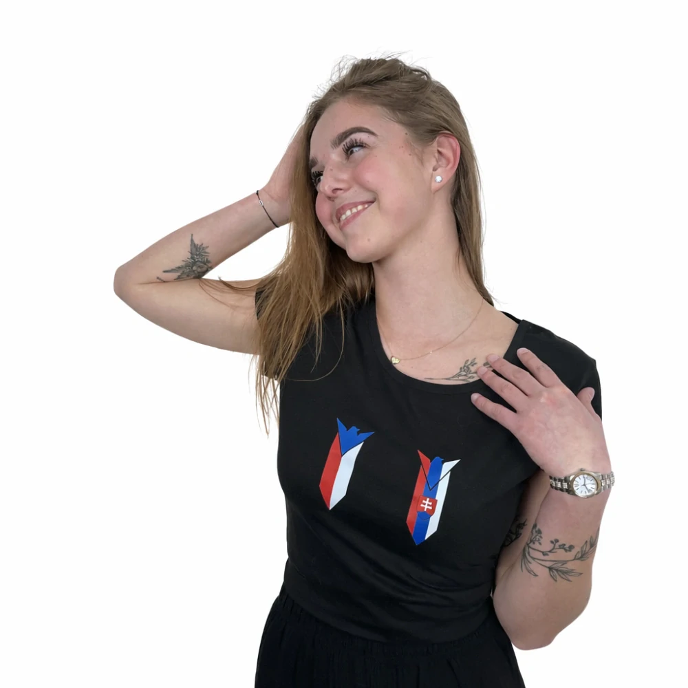 Dámské triko RAVEN československá vlajka