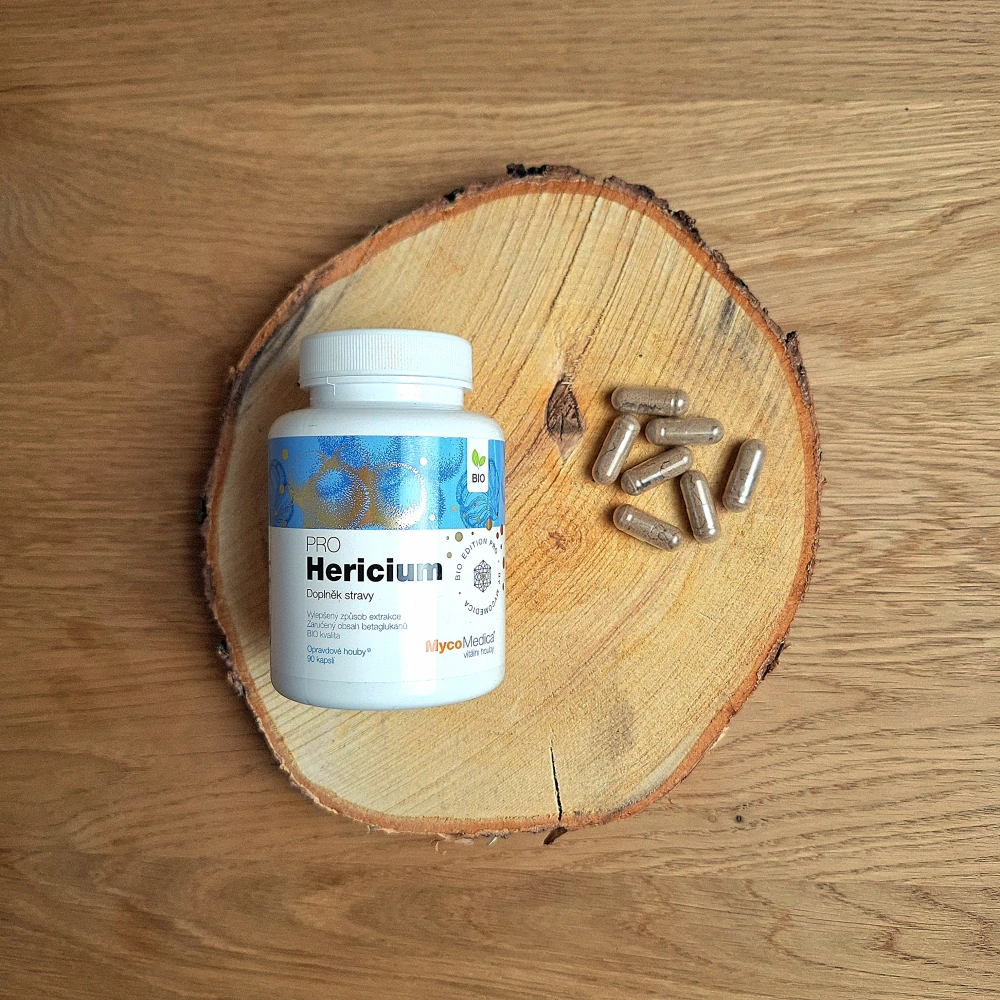 Hericium PRO (Paměť, Vyrovnanost, Harmonizace)