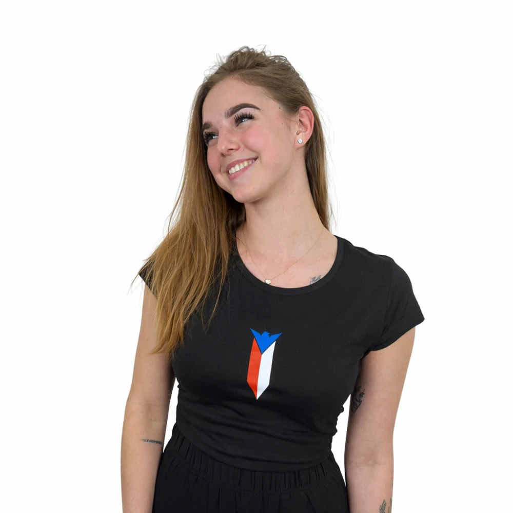 Dámské triko RAVEN česká vlajka