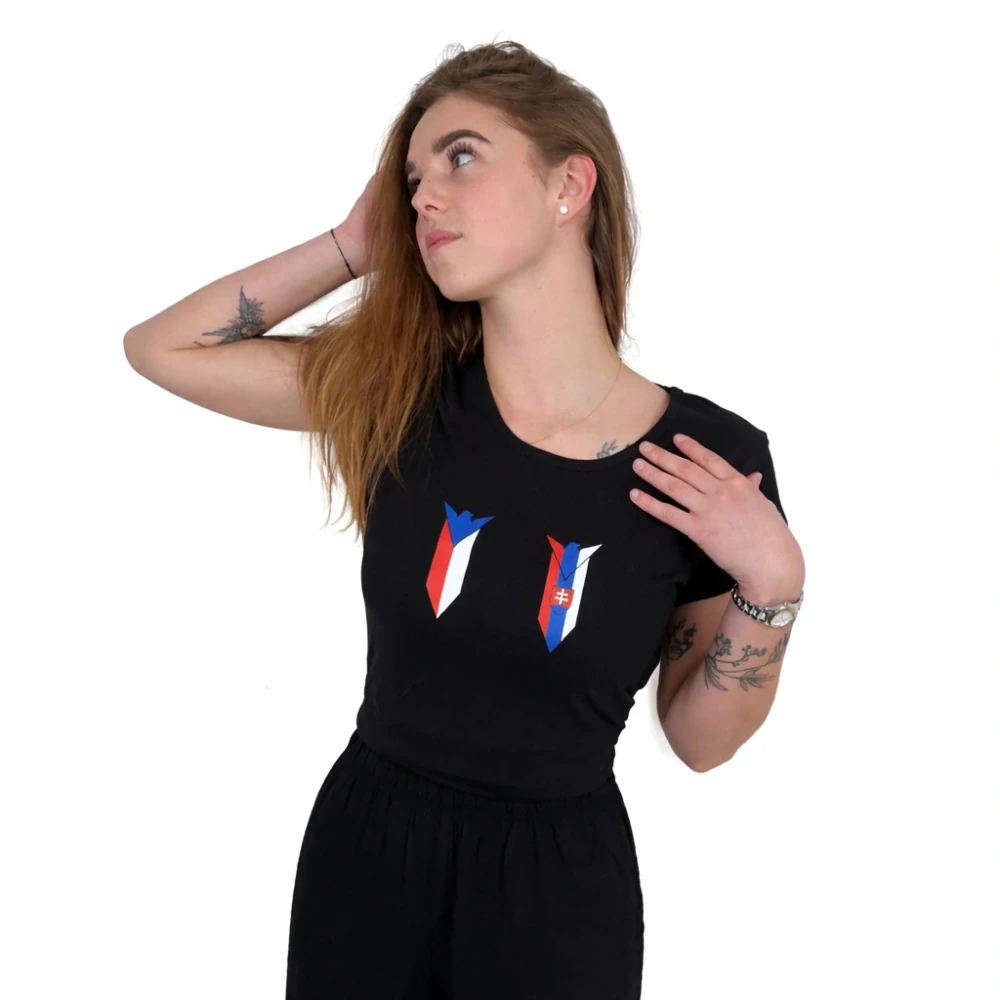 Dámské triko RAVEN československá vlajka